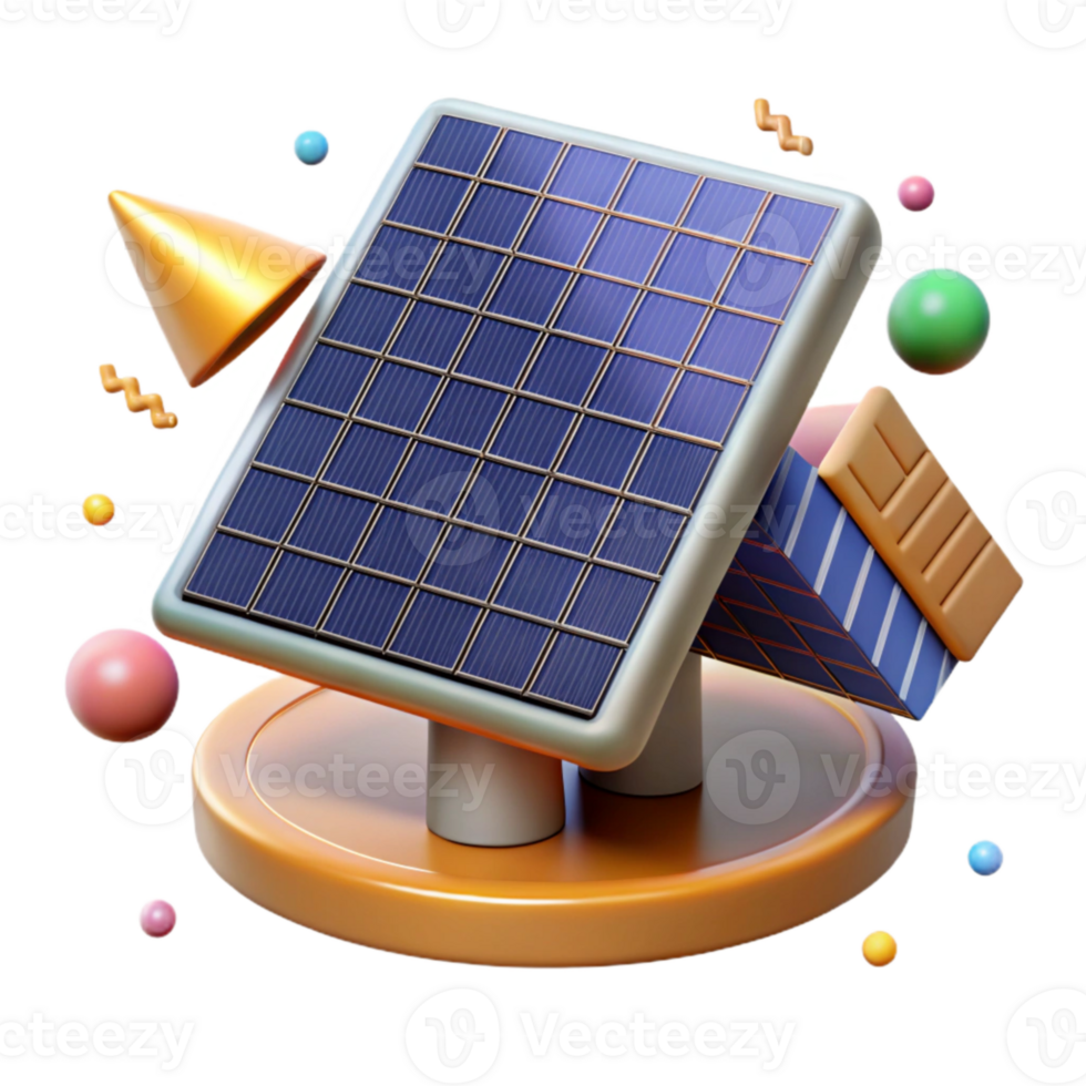 vibrant abstract Solar Panel Cell Structure Microscopic View premium png