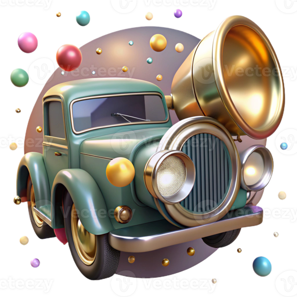 stunning traditional Antique Car Headlight Detail Transparent Background high quality png