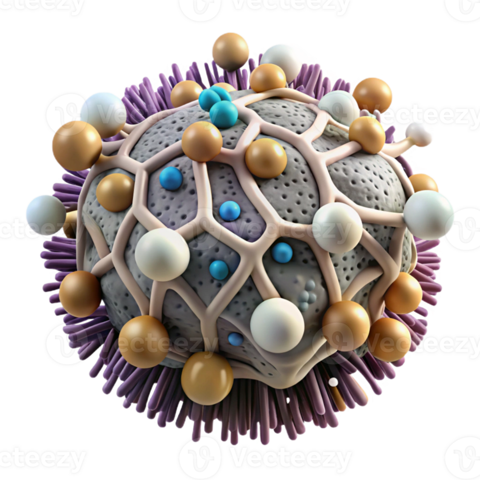 elegant traditional Fungal Hyphae Network Microscopic Isolated Element png