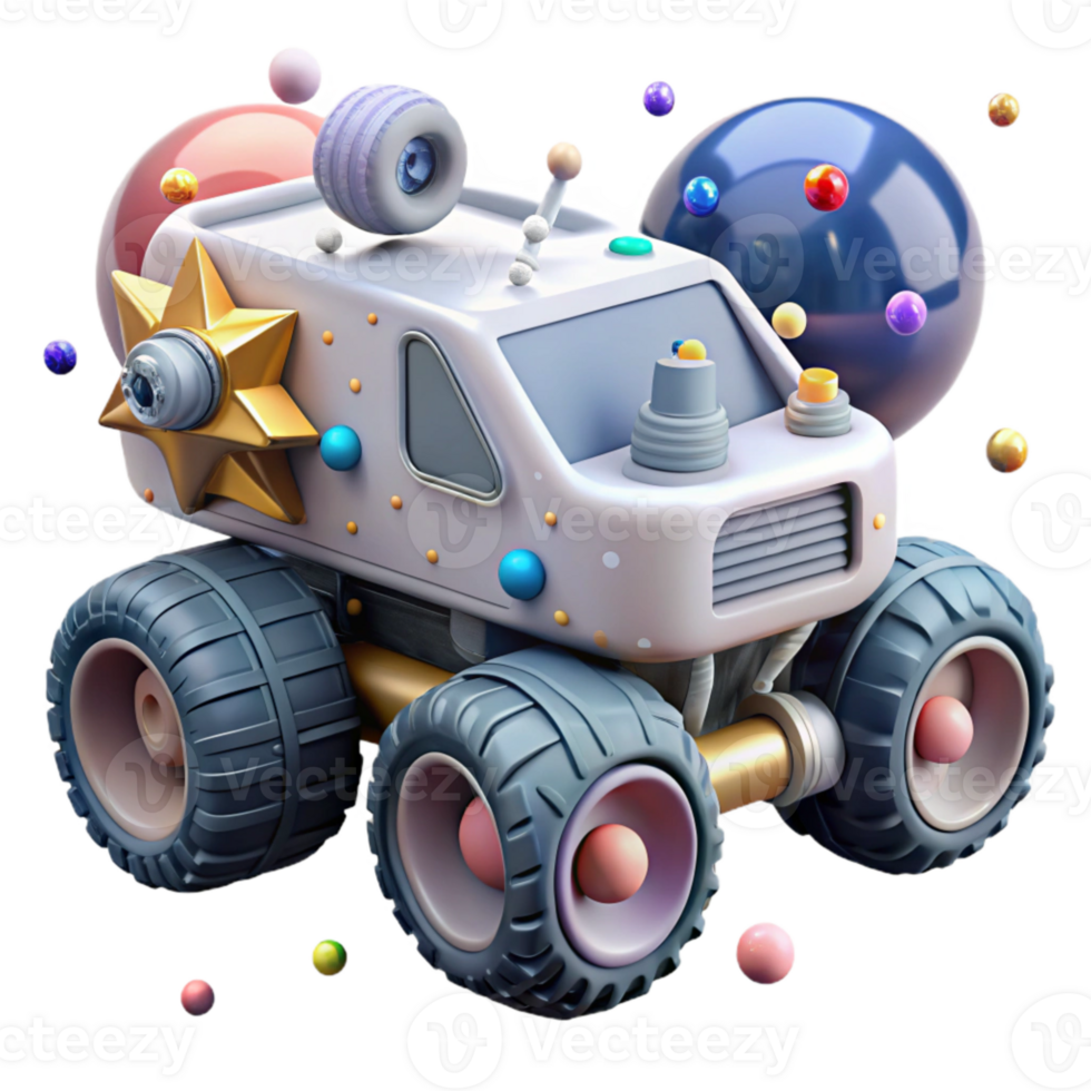 vibrant classic Lunar Rover Wheels Six Wheeled Cutout high resolution png