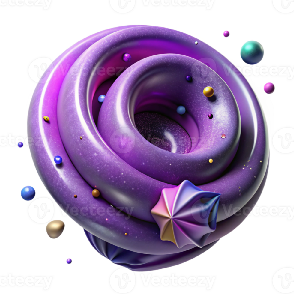 serene artistic Cosmic Nebula Swirl Purple Isolated high quality png