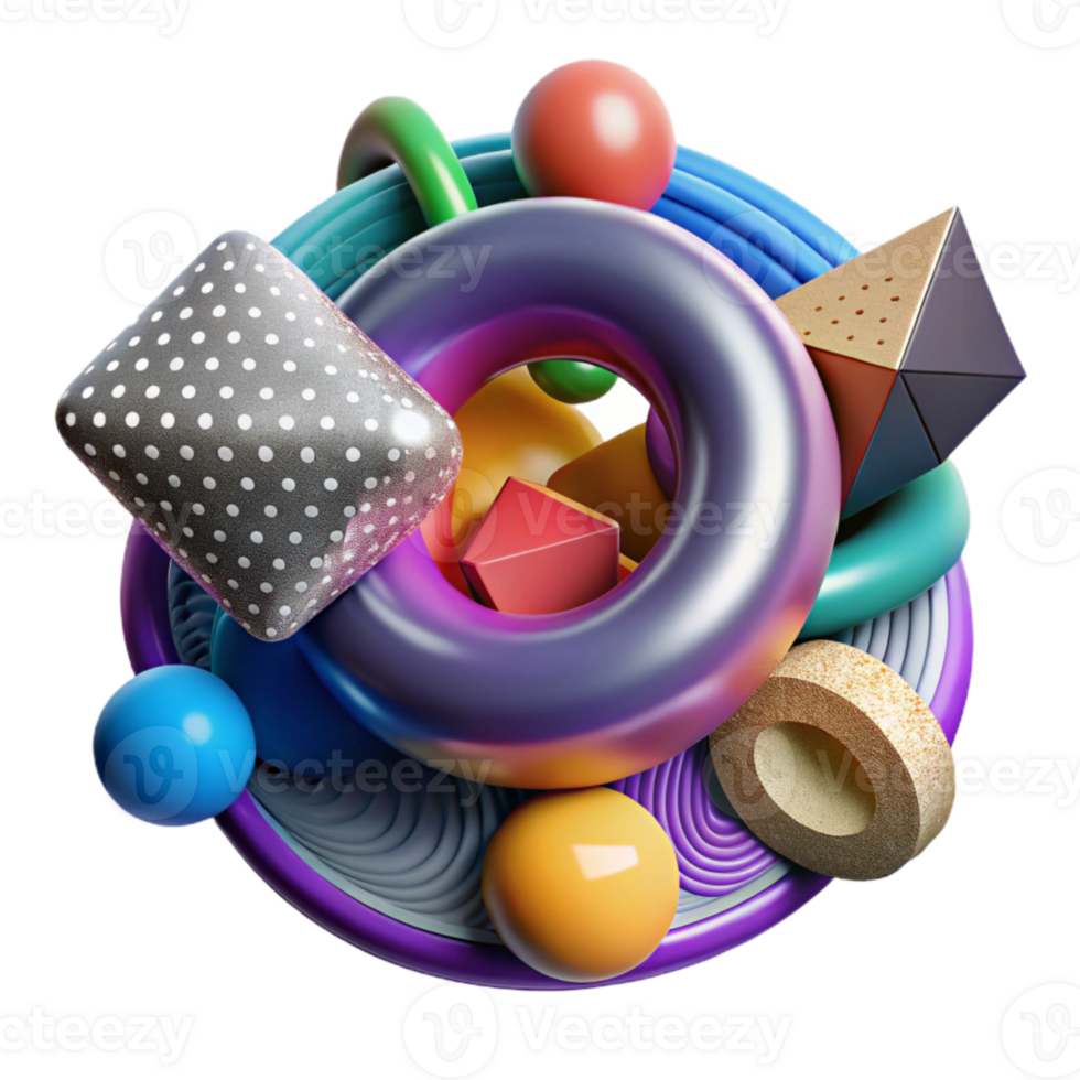 wonderful creative Abstract Inclusion Symbol Diverse Colors Transparent Background professional png