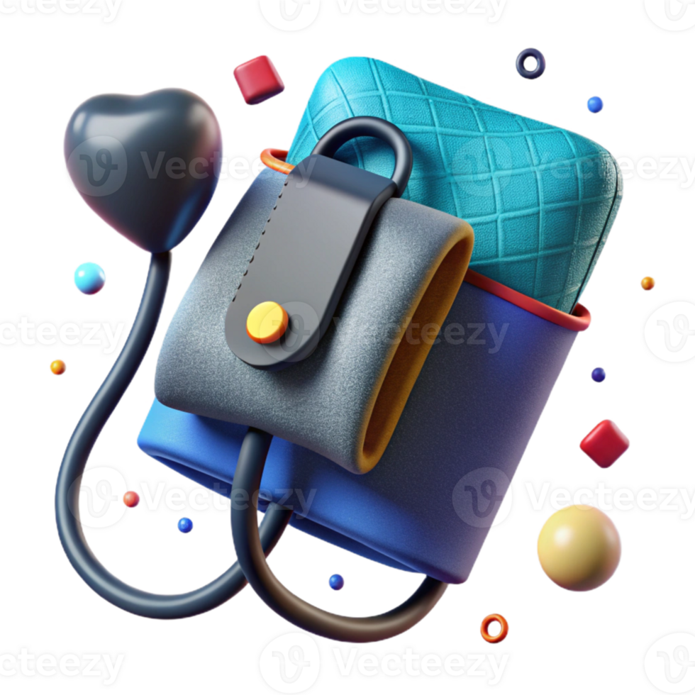 impressive abstract Blood Pressure Cuff Isolated on Transparent Background exclusive png