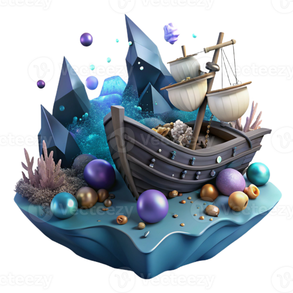 stunning artistic Shipwreck Silhouette Underwater Cutout Transparent Background authentic png