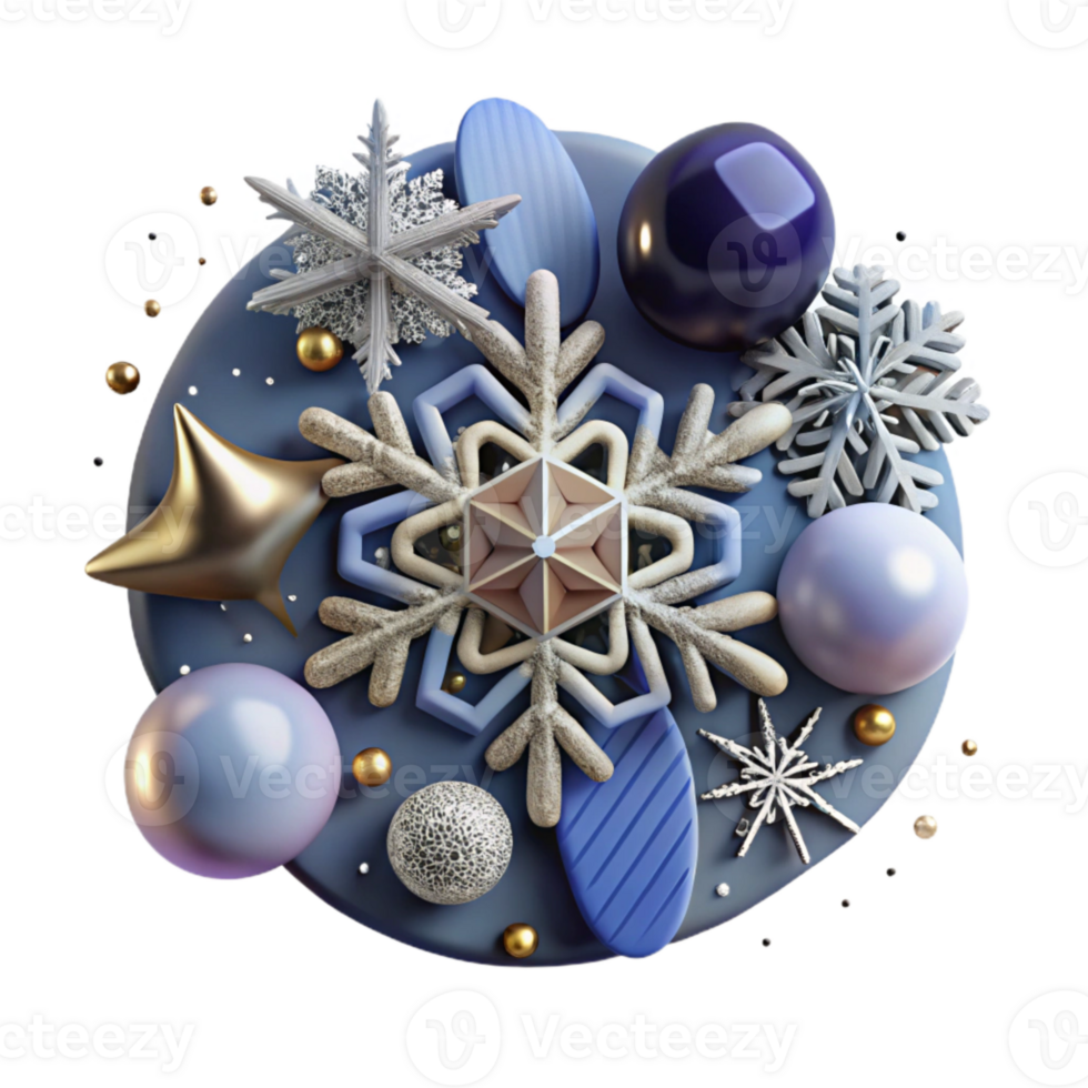 wonderful minimalist Snowflake Ornament with Intricate Design Transparent high resolution png