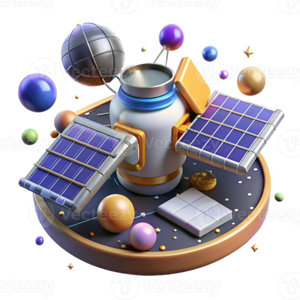 serene modern Space Station Solar Panels Bright Transparent Background genuine png