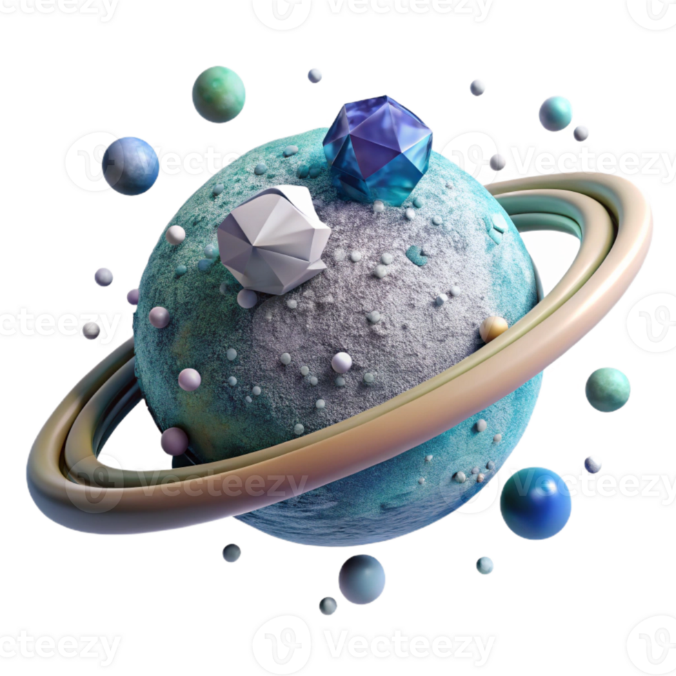 magnificent rustic Planet Rings Ice Particles White Transparent Background png