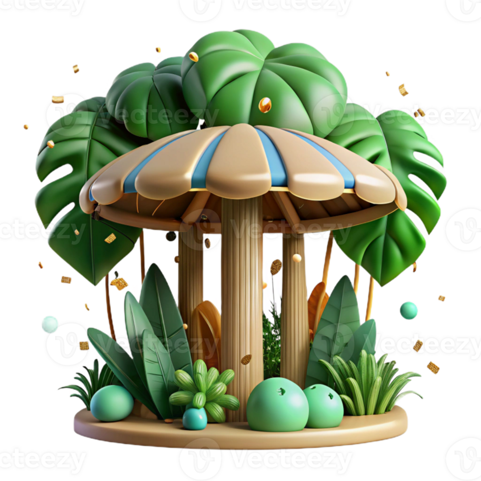 extraordinary traditional Rainforest Canopy Top View Cutout Element professional png