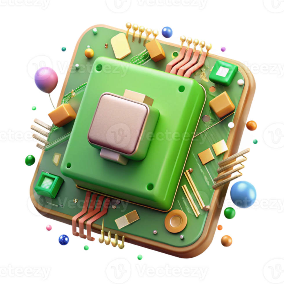 beautiful rustic Circuit Board Texture with Green Solder Mask Transparent Background premium png