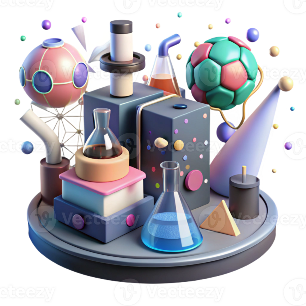 vibrant traditional Nanotech Research Laboratory Scene Transparent Background authentic png