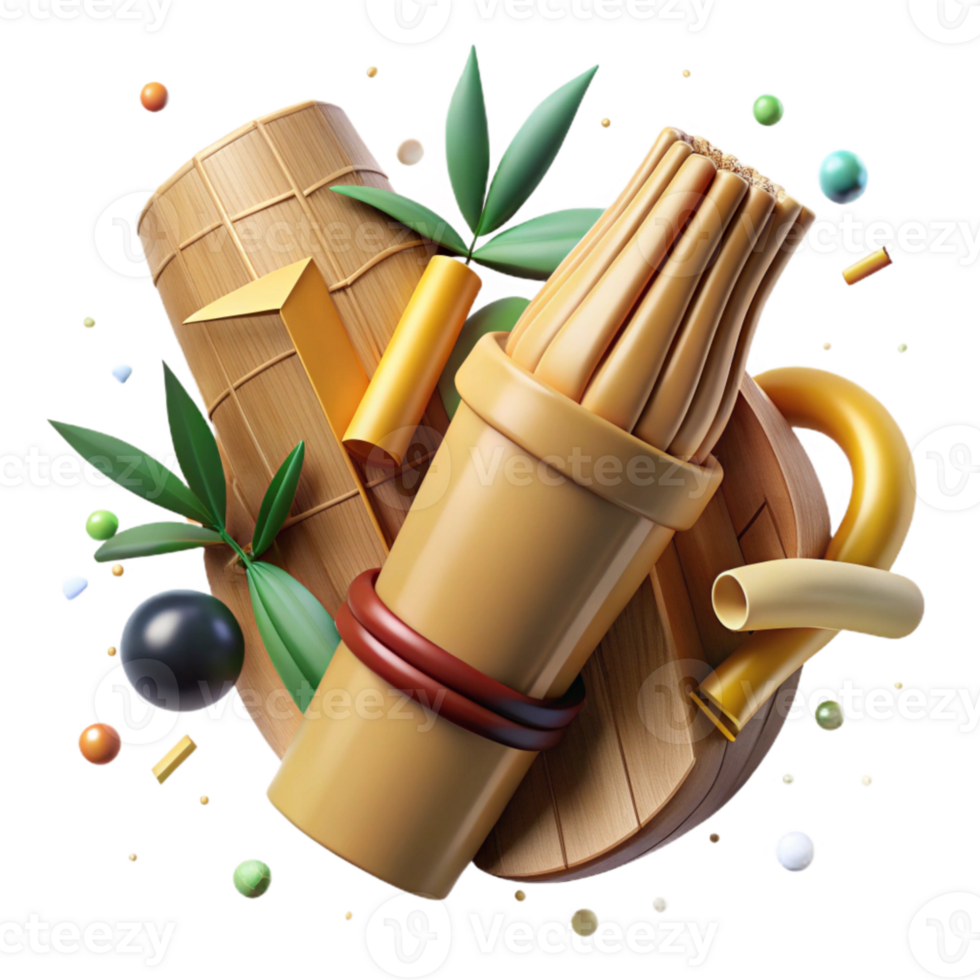 wonderful modern Bamboo Shoot Cross Section Detailed premium png