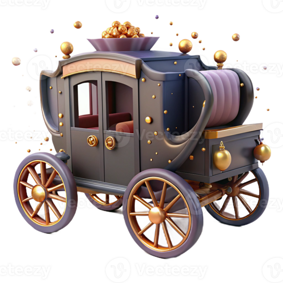 impressive modern Vintage Horse Carriage Side View Isolated high quality png