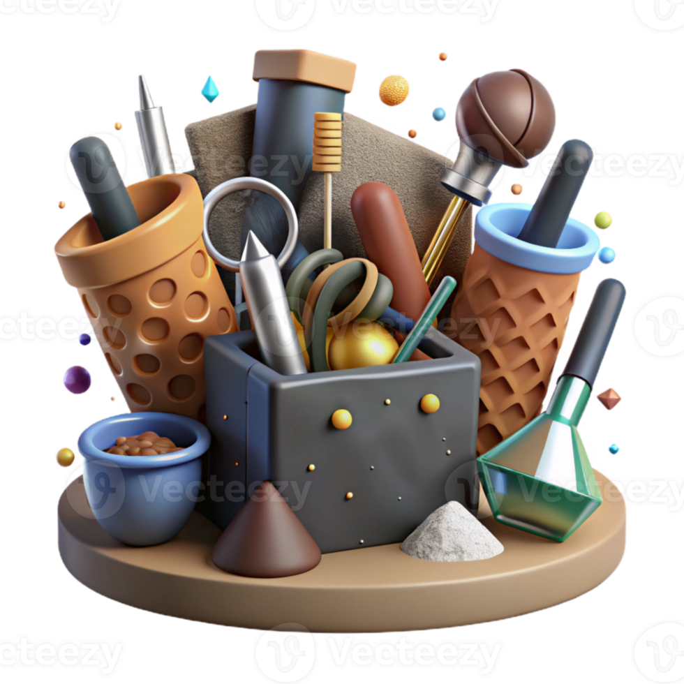 wonderful artistic Soil Testing Kit with Tools Transparent Background detailed png