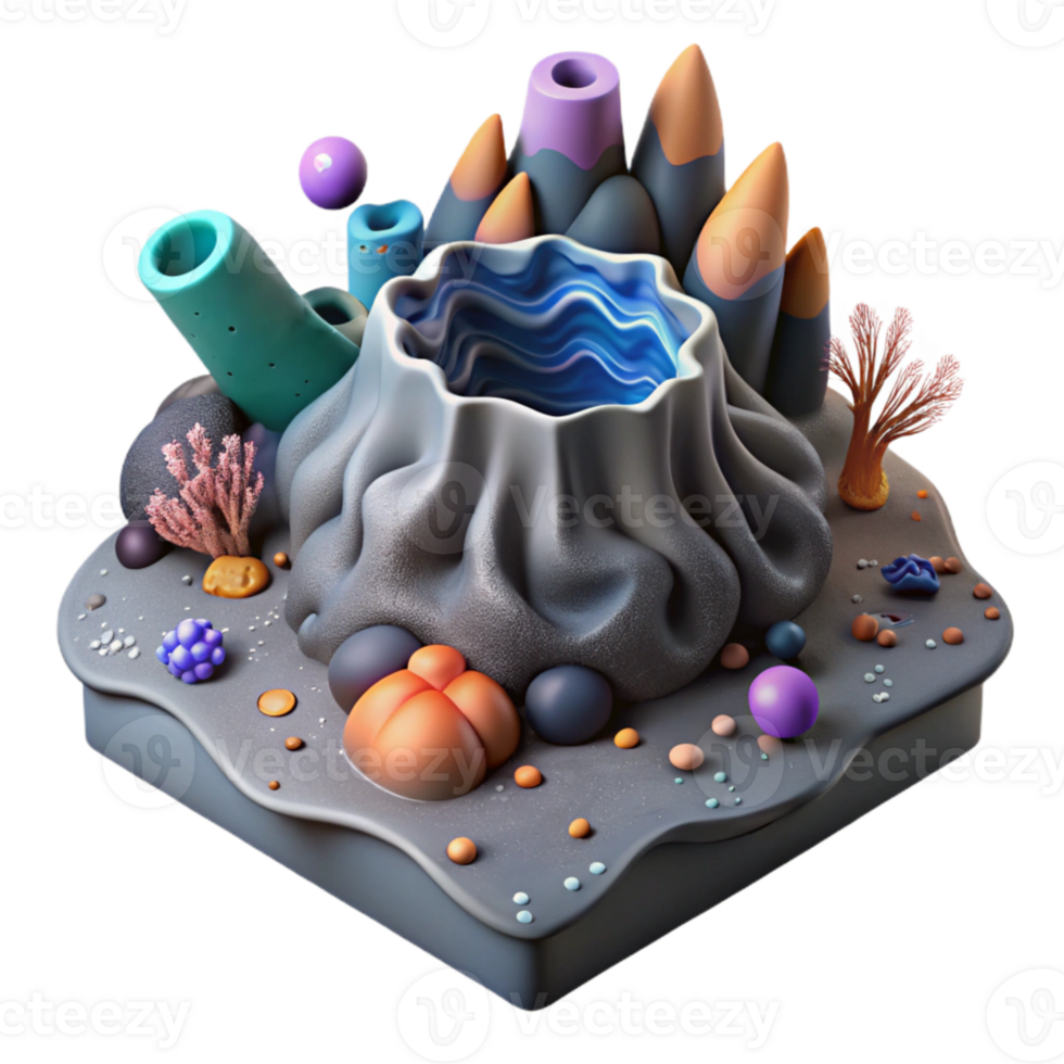 impressive rustic Deep Sea Hydrothermal Vent Cutout Transparent Background original png