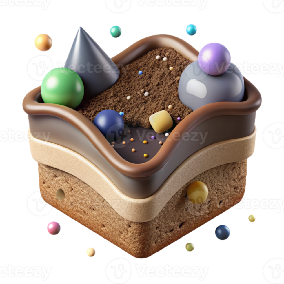vibrant creative Healthy Soil Cross Section Cutout Element genuine png