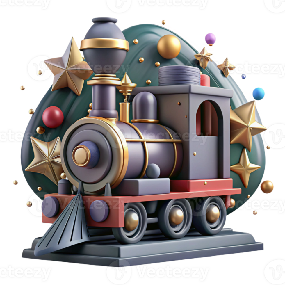 beautiful contemporary Steam Train Front View Cutout Transparent Background exclusive png