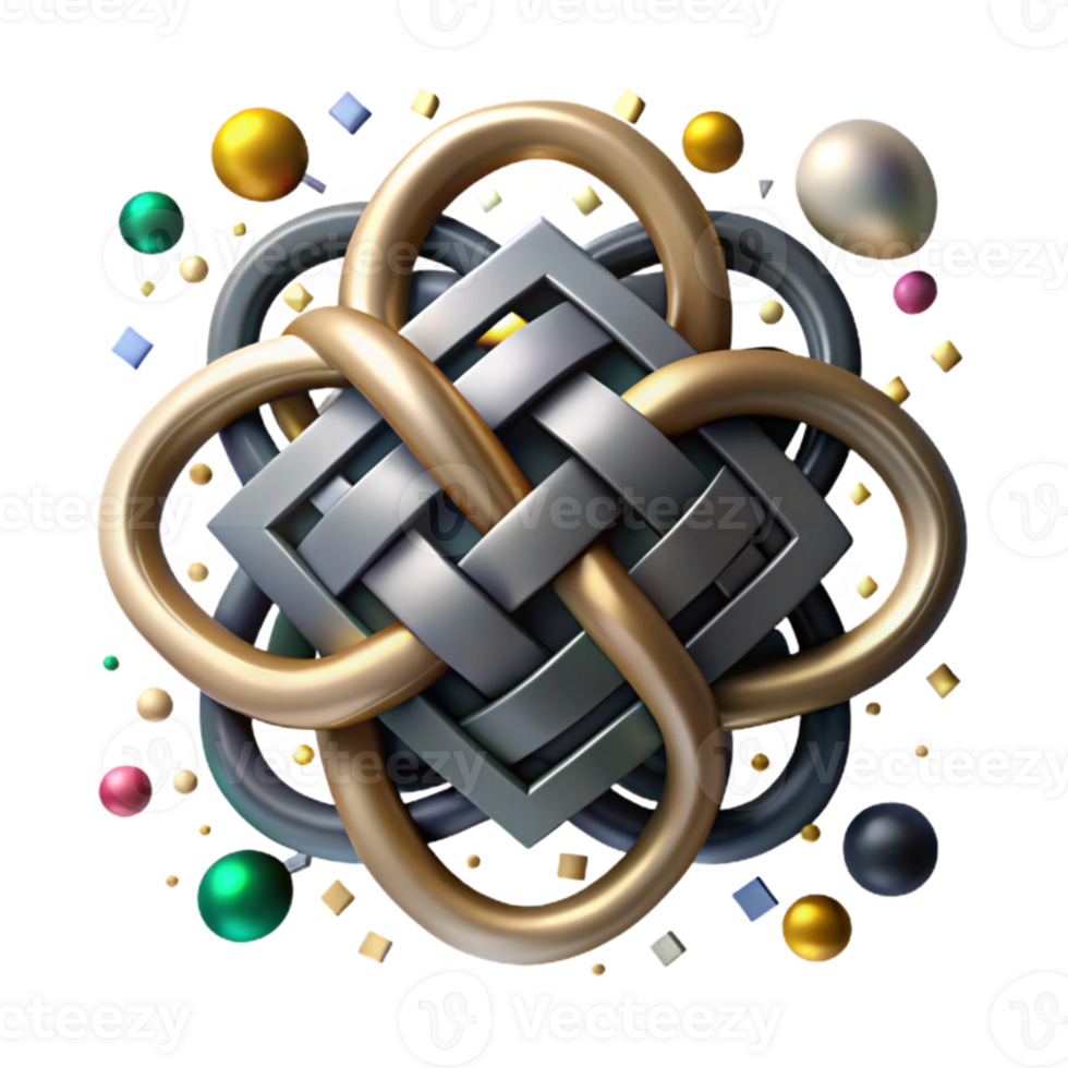 wonderful minimalist Celtic Knotwork Design with Symbolic Meaning Isolated professional png