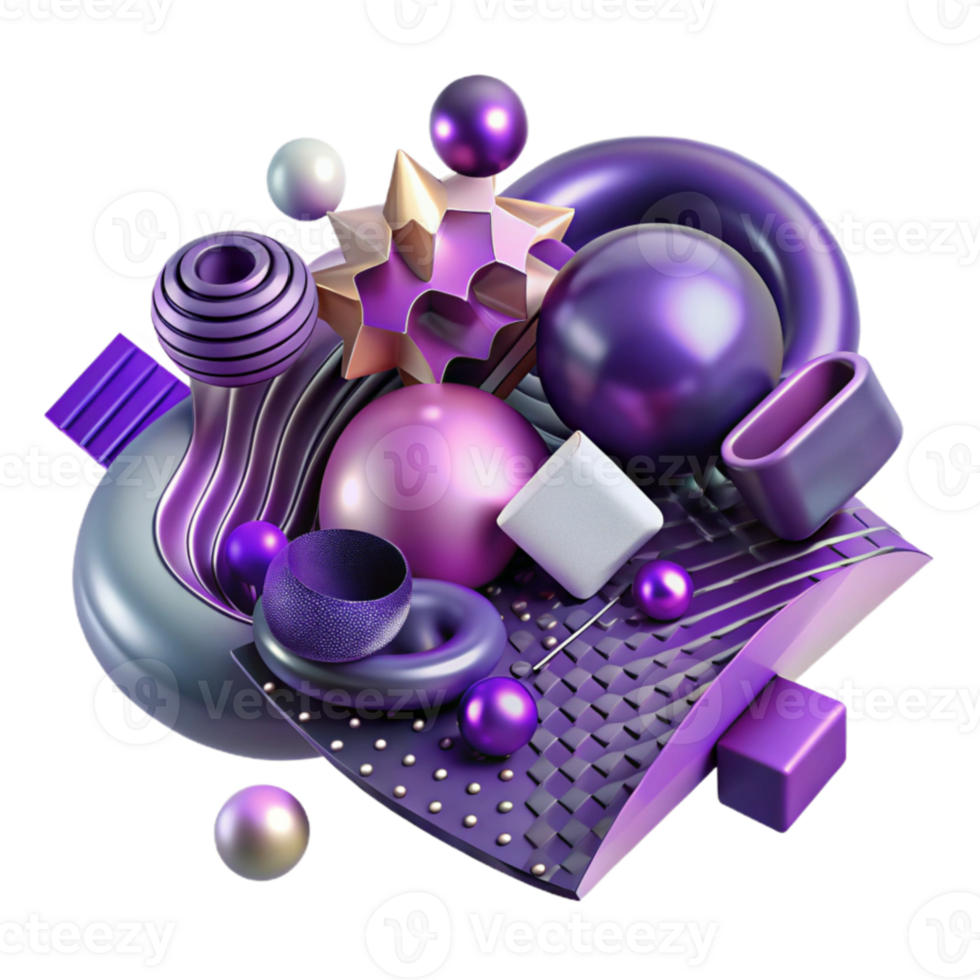 vibrant modern Abstract Technology Pattern with Purple Hues Cutout png