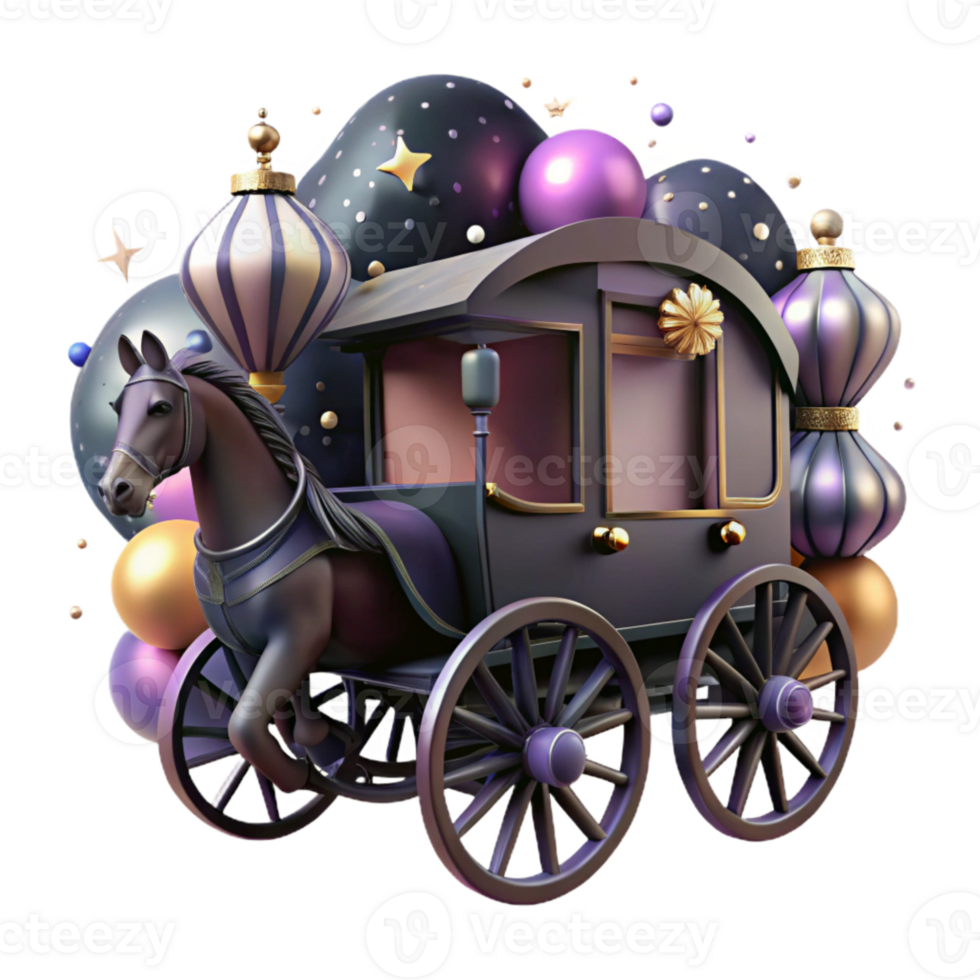 extraordinary rustic Horse Drawn Carriage Silhouette Transparent Background original png