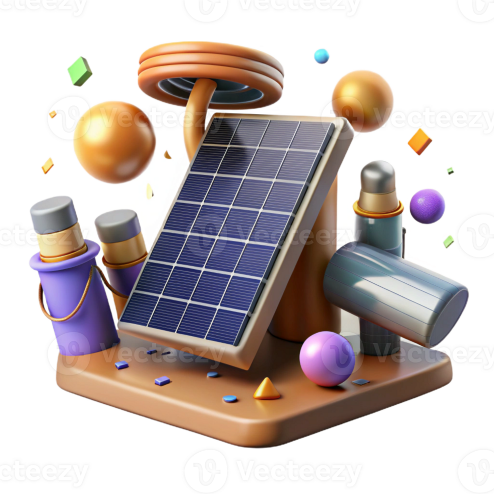 vibrant creative Solar Panel Installation Tools Set Isolated png