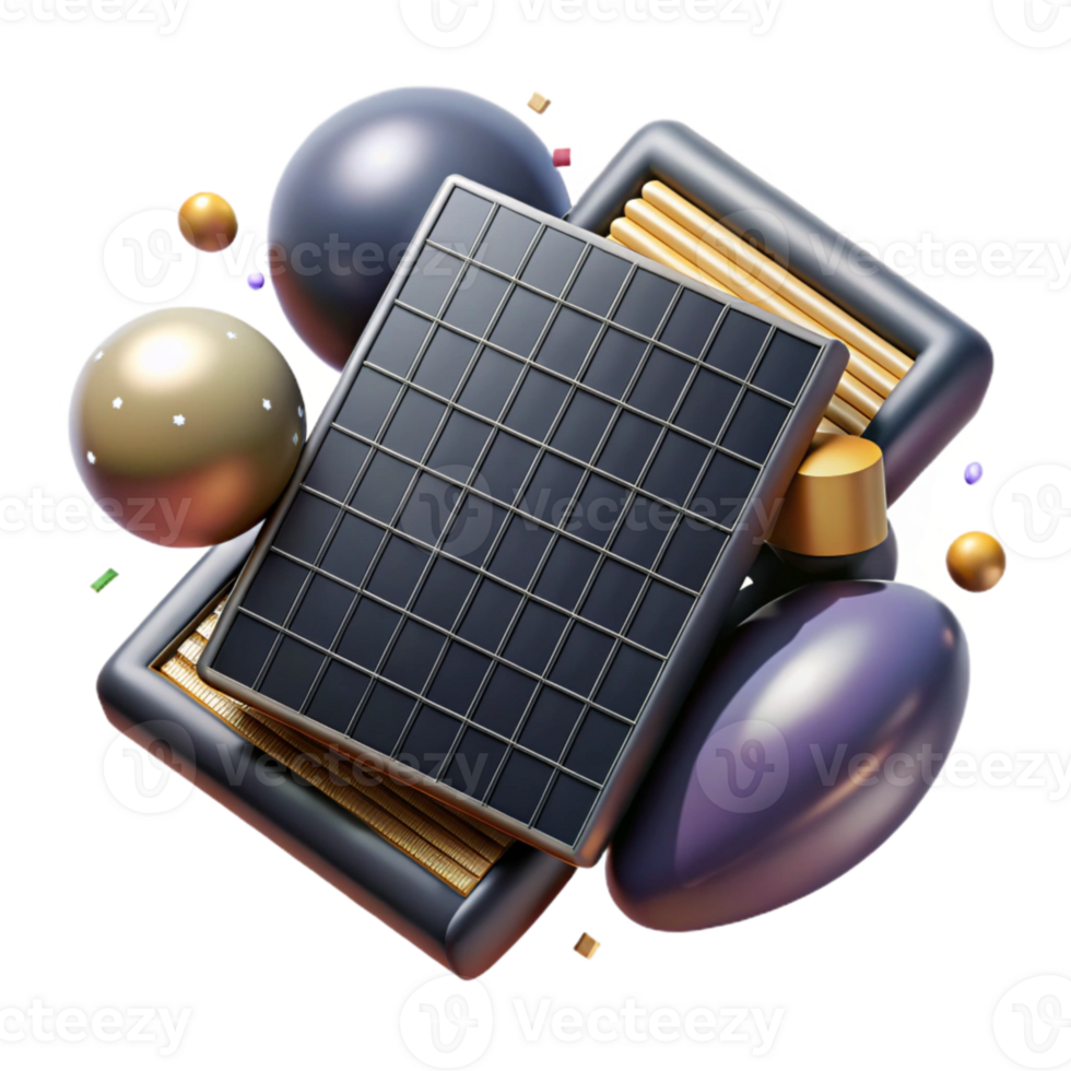 magnificent modern Solar Panel Array Top View Isolated genuine png