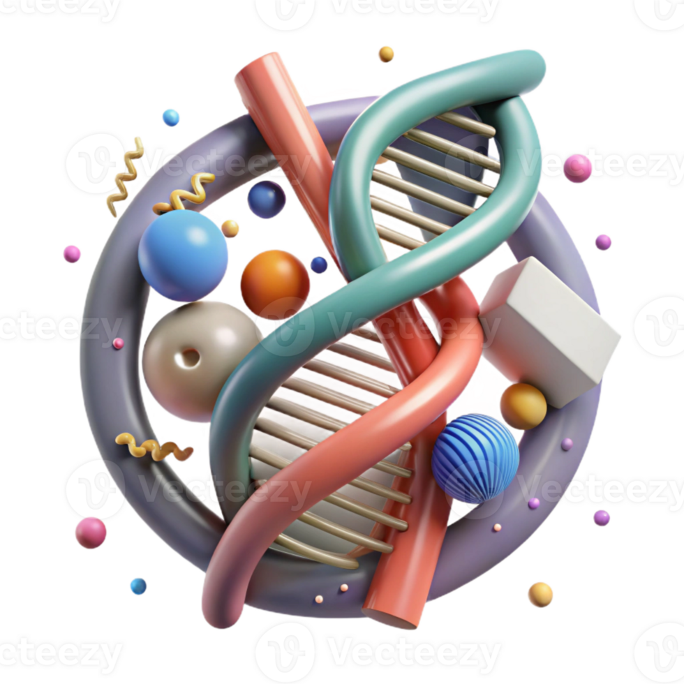 impressive traditional Dna Double Helix Structure Cutout White Background high quality png