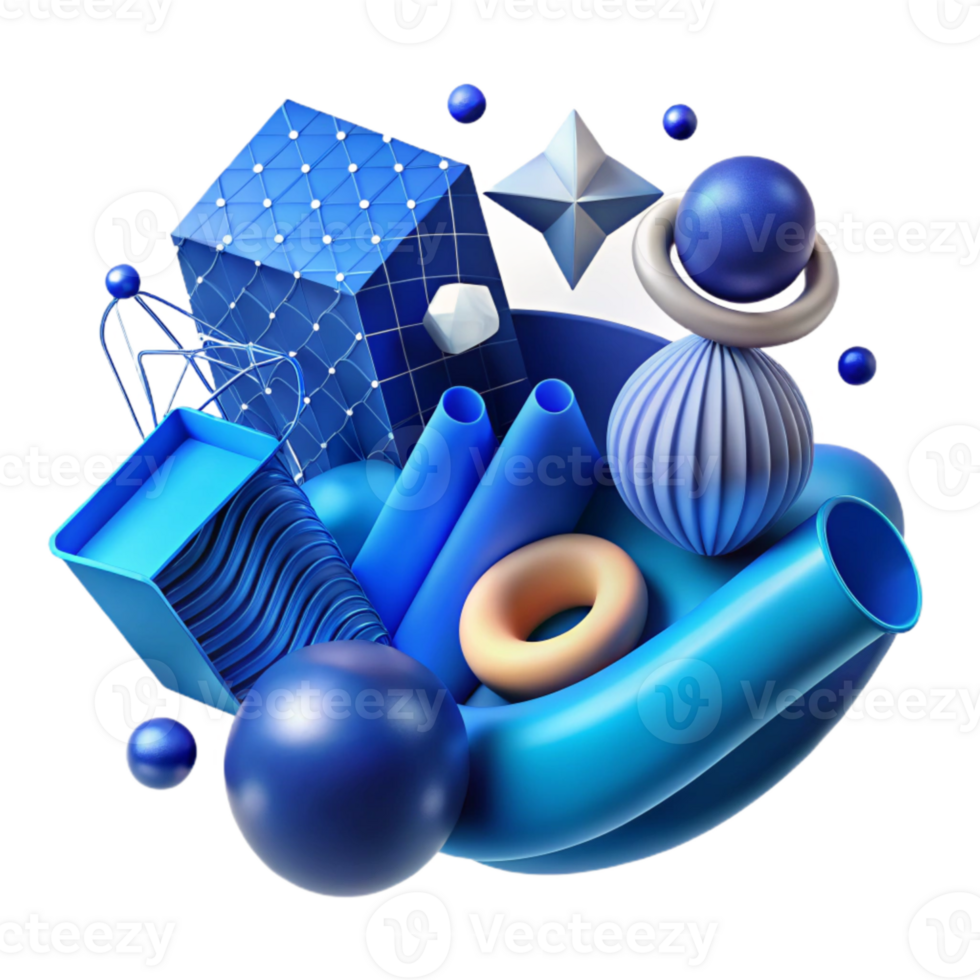 magnificent vintage Abstract Technology Wallpaper with Blue Gradient Isolated png
