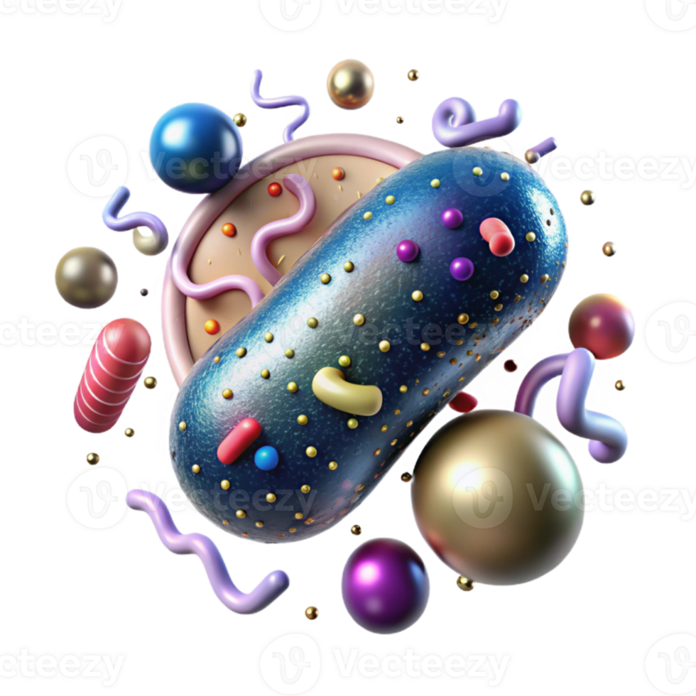 impressive artistic E Coli Bacteria Microscopic View Transparent Background original png