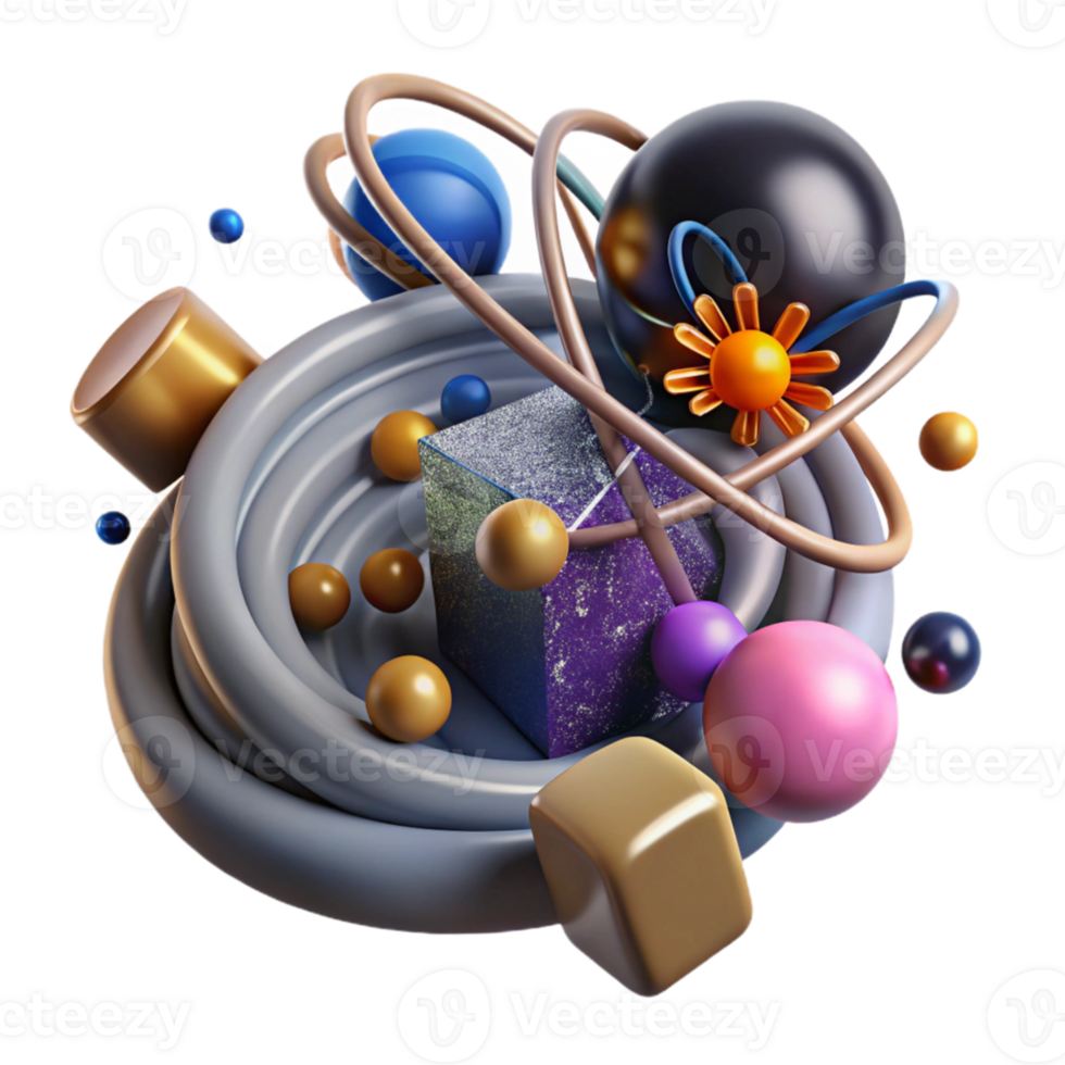 beautiful traditional Quantum Entanglement Diagram Isolated Element detailed png