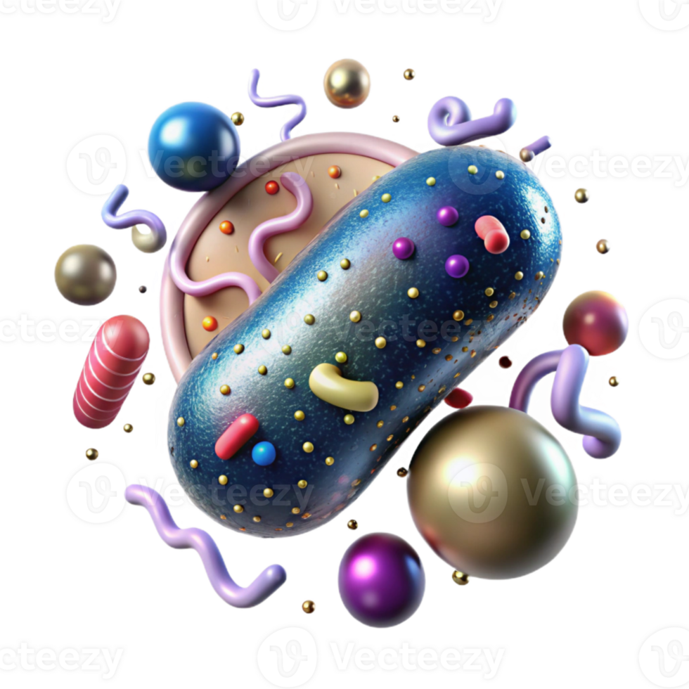 magnificent minimalist E Coli Bacteria Microscopic View Transparent Background high quality png