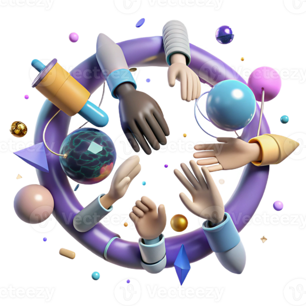 stunning traditional Group of People Holding Hands Cutout premium png