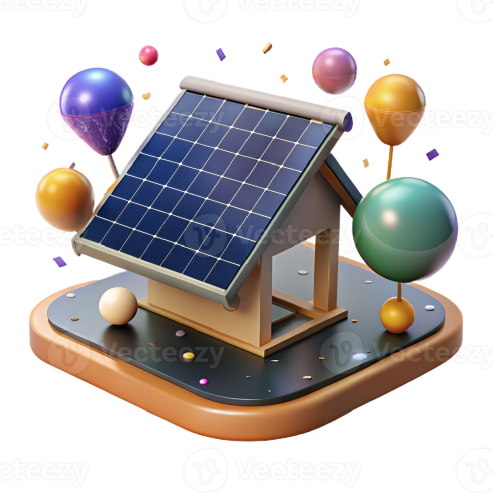 impressive traditional Solar Panel Installation on Roof Angled View Isolated authentic png