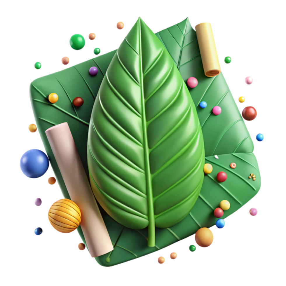 extraordinary artistic Green Leaf Pattern Background Isolated original png