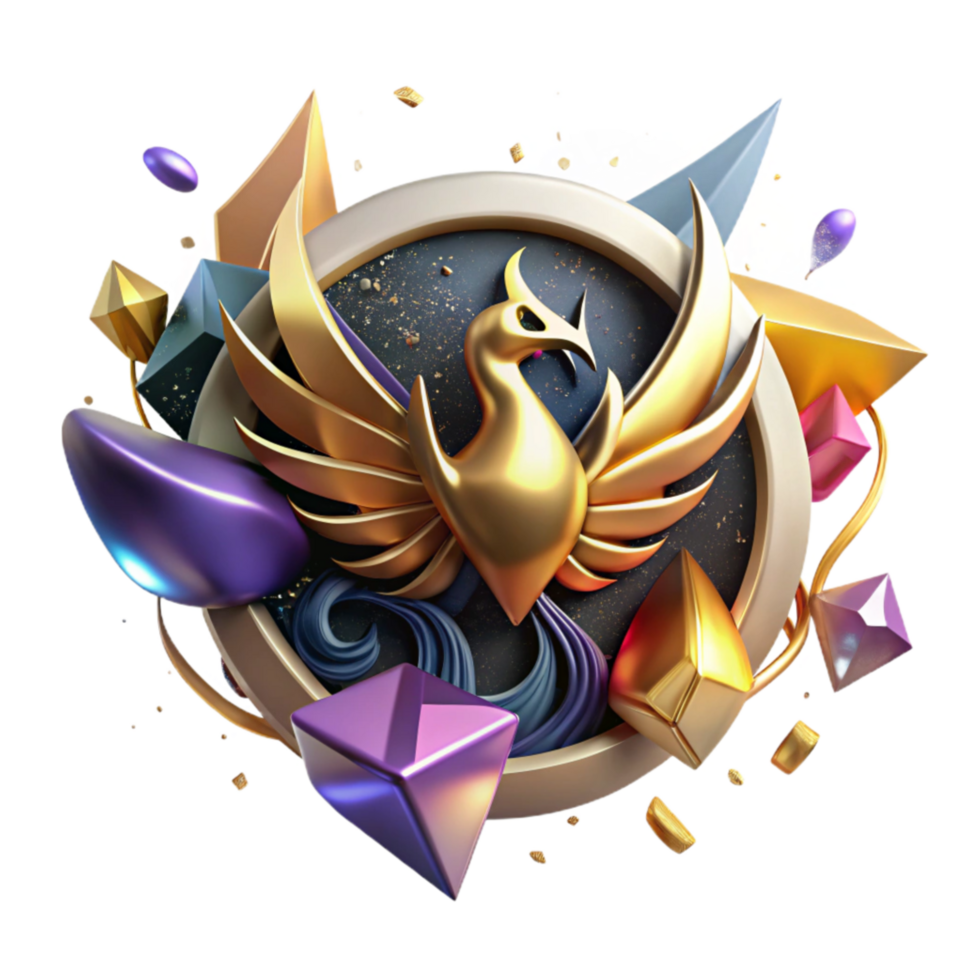 wonderful vintage Abstract Resilience Symbol Phoenix Design Transparent Background authentic png