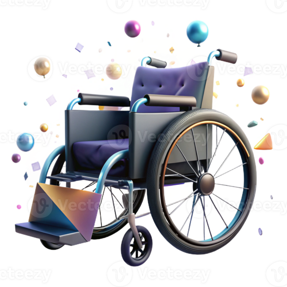 wonderful artistic Wheelchair Side View Modern Design Isolated high quality png