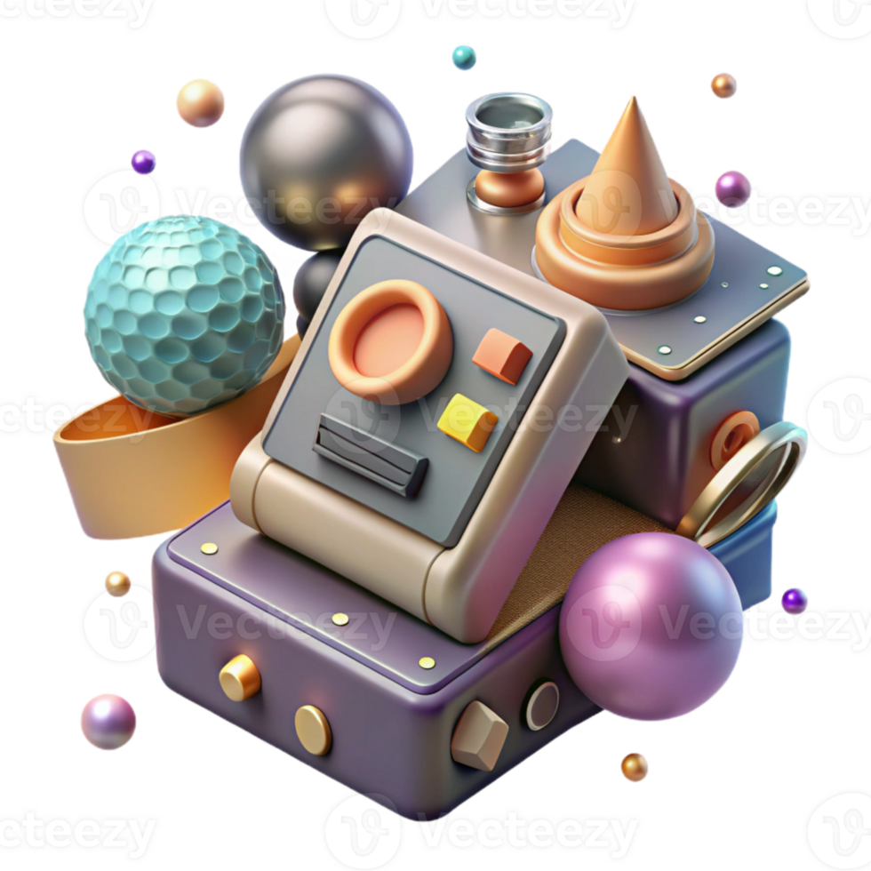 beautiful creative Quantum Measurement Device Isolated professional png