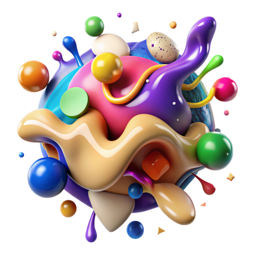 impressive abstract Colorful Paint Splatter Representing Unity Transparent Background high resolution png