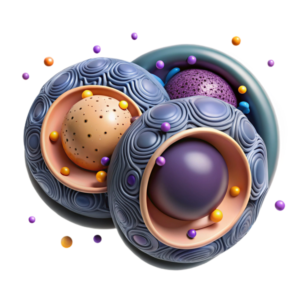 vibrant artistic Human Cell Division Mitosis Illustration Transparent professional png