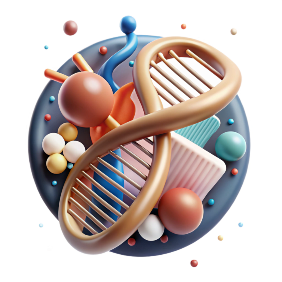 elegant abstract Genetic Mutation Illustration Transparent Background premium png