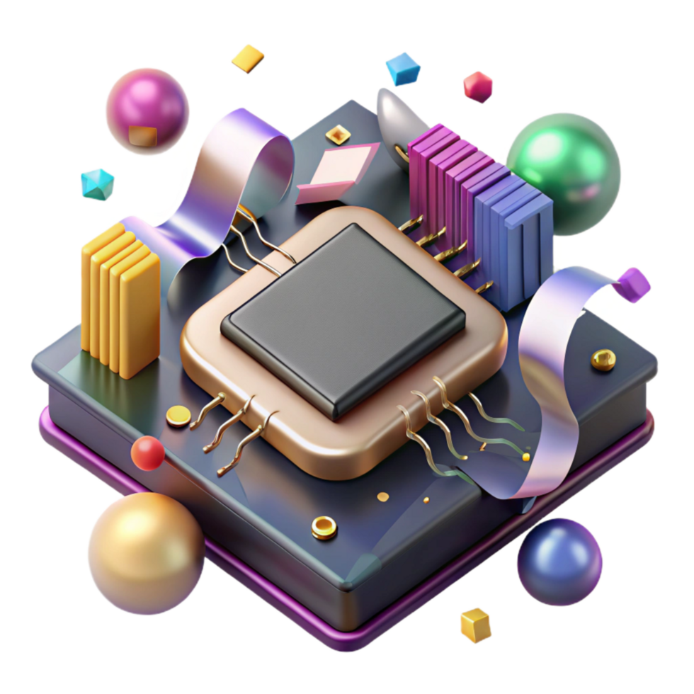 magnificent traditional Quantum Computer Circuit Board Isolated Element high resolution png