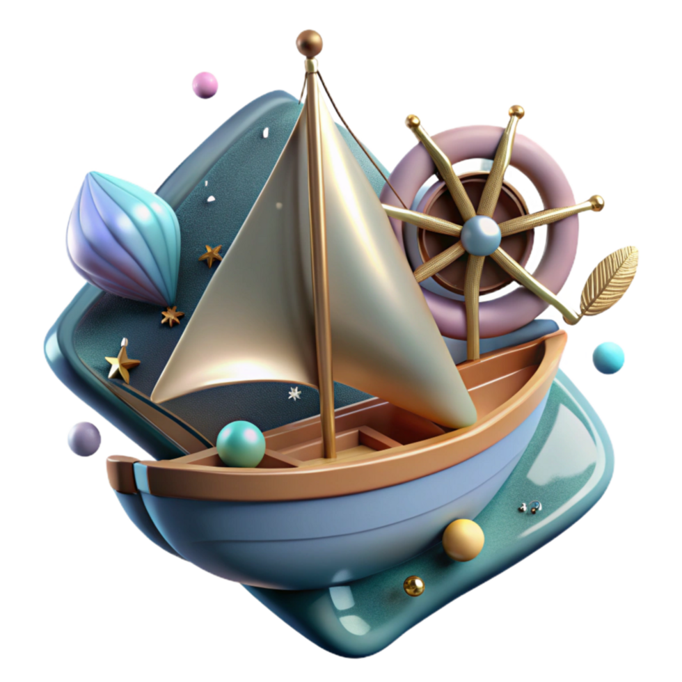 magnificent minimalist Sailboat Rudder Detail Transparent Background Element authentic png