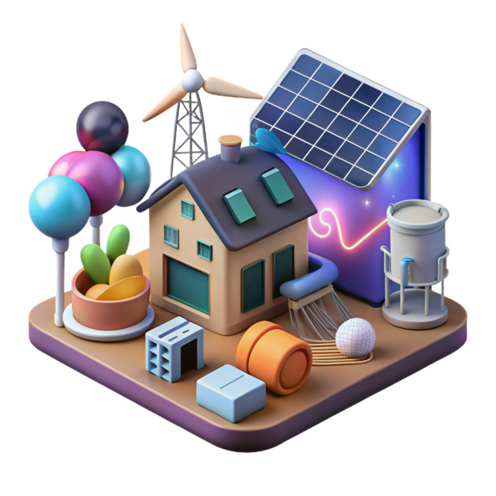 extraordinary rustic Smart Grid System Connecting Homes and Businesses Transparent Background professional png