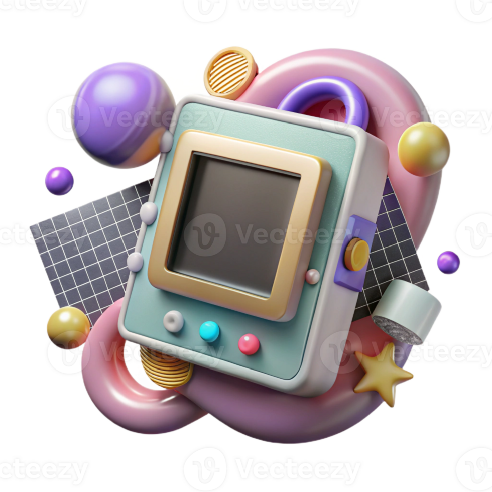 wonderful abstract Nanotech Device with Display Screen Cutout original png