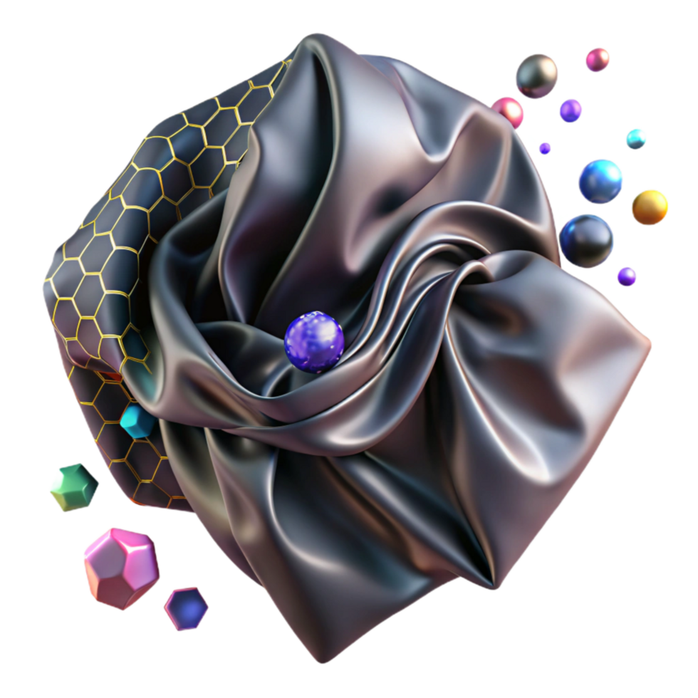 vibrant creative Graphene Sheet Crumpled Texture Transparent exclusive png