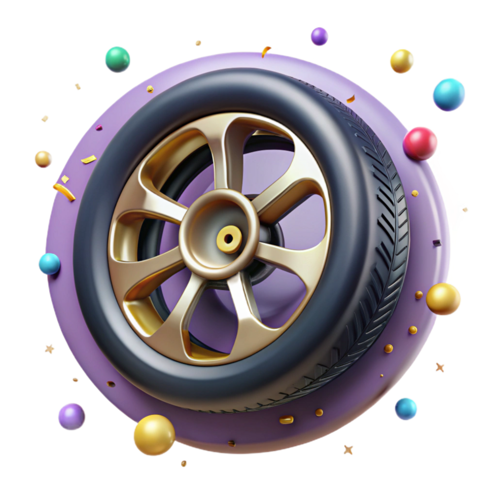 elegant modern Modern Sports Car Wheel Design Isolated exclusive png
