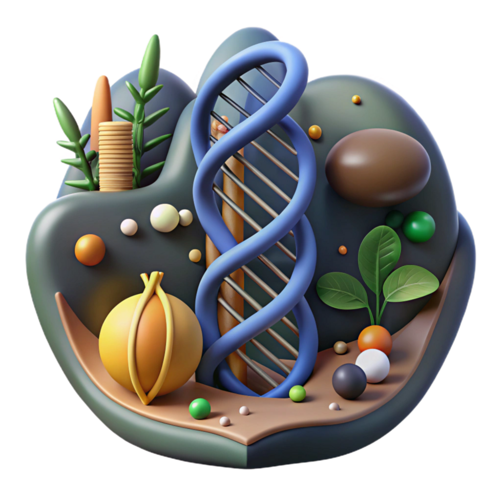 vibrant modern Genetic Modification in Agriculture Graphic Cutout detailed png