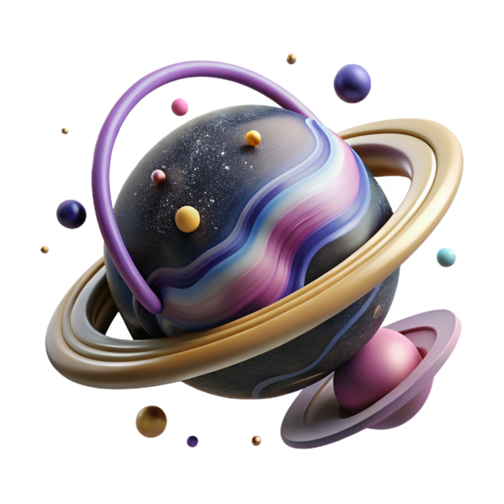 elegant creative Planet Rings Saturn Style Cutout authentic png