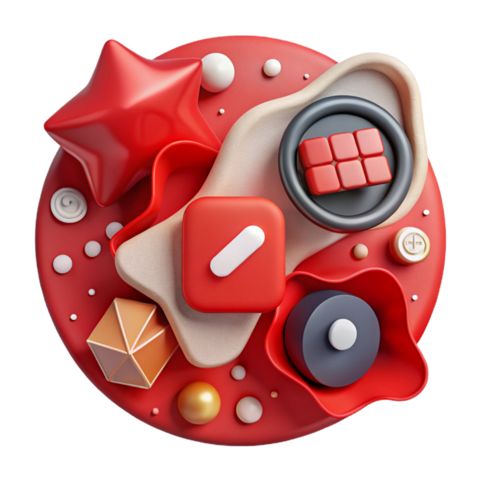 magnificent vintage Social Media Negative Impact Icon Cutout Red original png