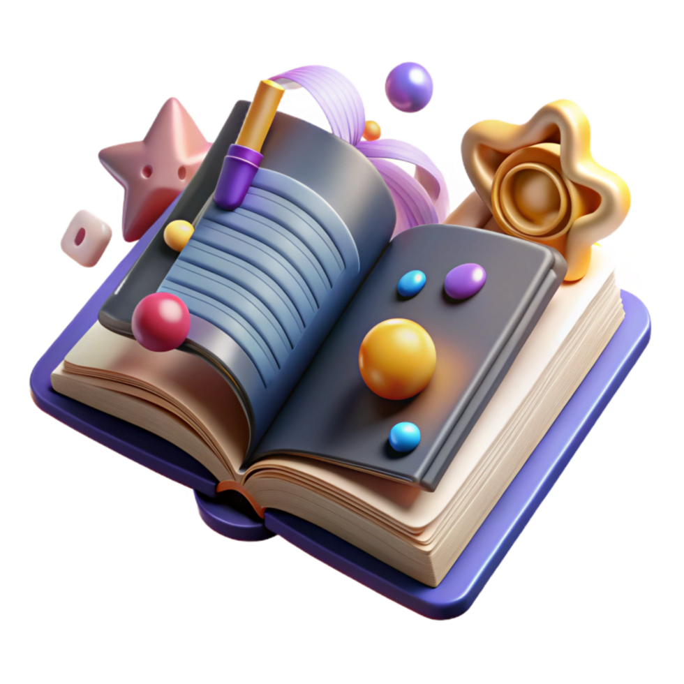 vibrant rustic Ancient Language Dictionary Isolated Open Book premium png