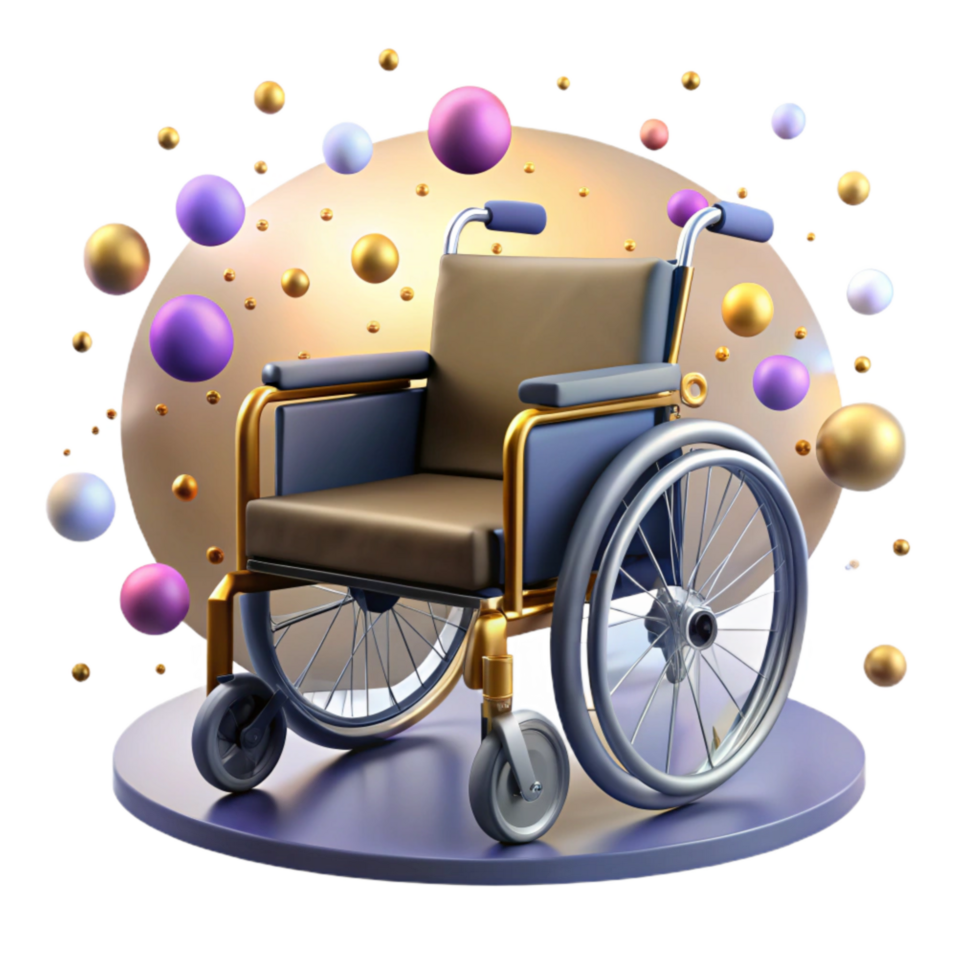 magnificent rustic Wheelchair with Footrests Cutout original png